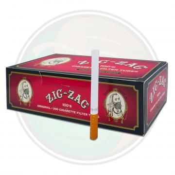 Zig Zag Red Full Flavor 100s Size Cigarette Tubes for Roll Your Own Whole Leaf Tobacco Leaf Only
